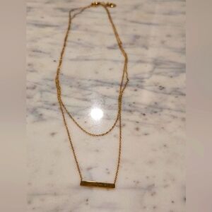 Elegant Gold Bar Necklace